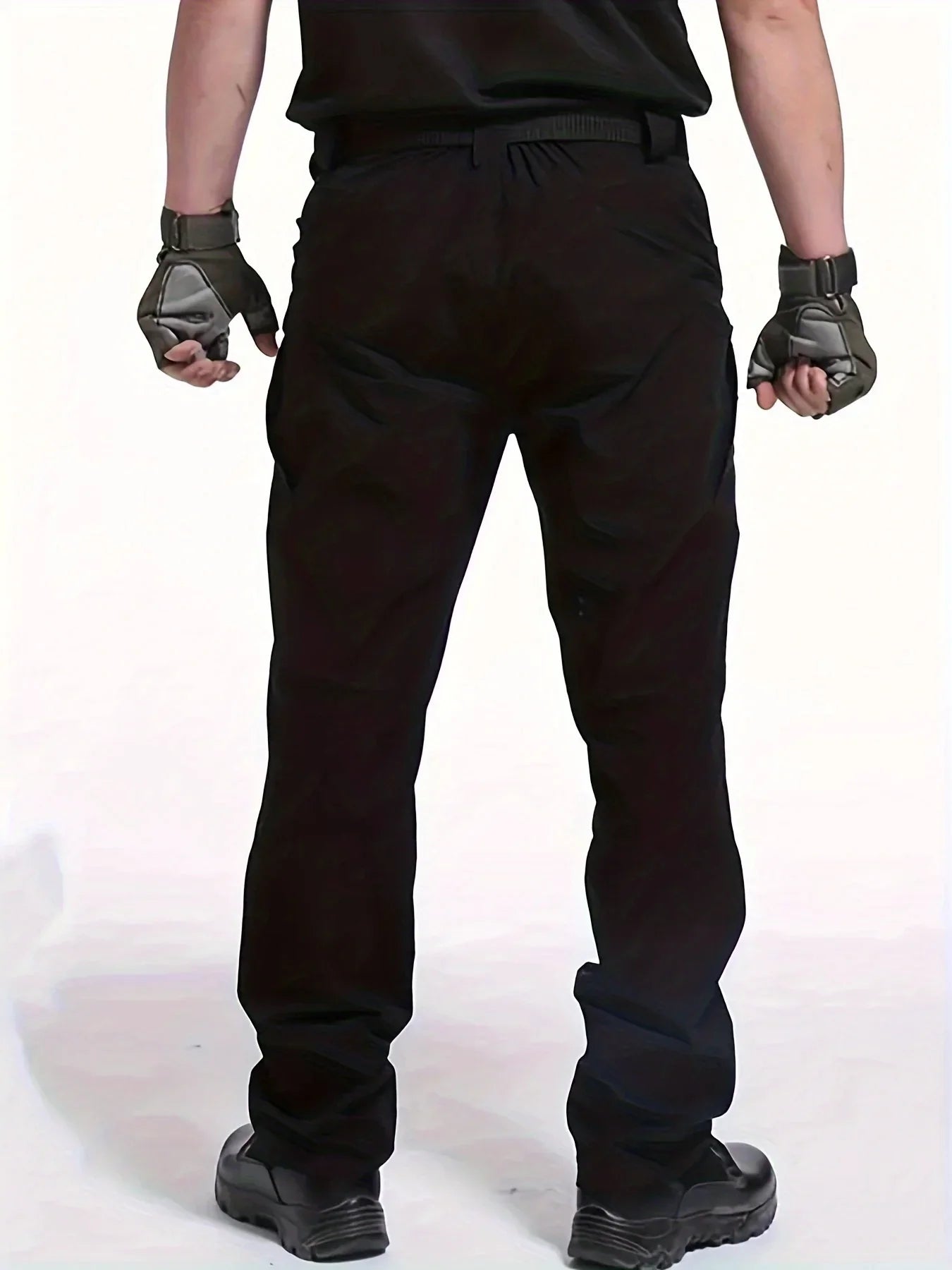 Plus Size Men's Thin Cargo Pants With Side Pockets For Spring Summer Tactical Oversized Loose Punk Pants Big And Tall Guys
