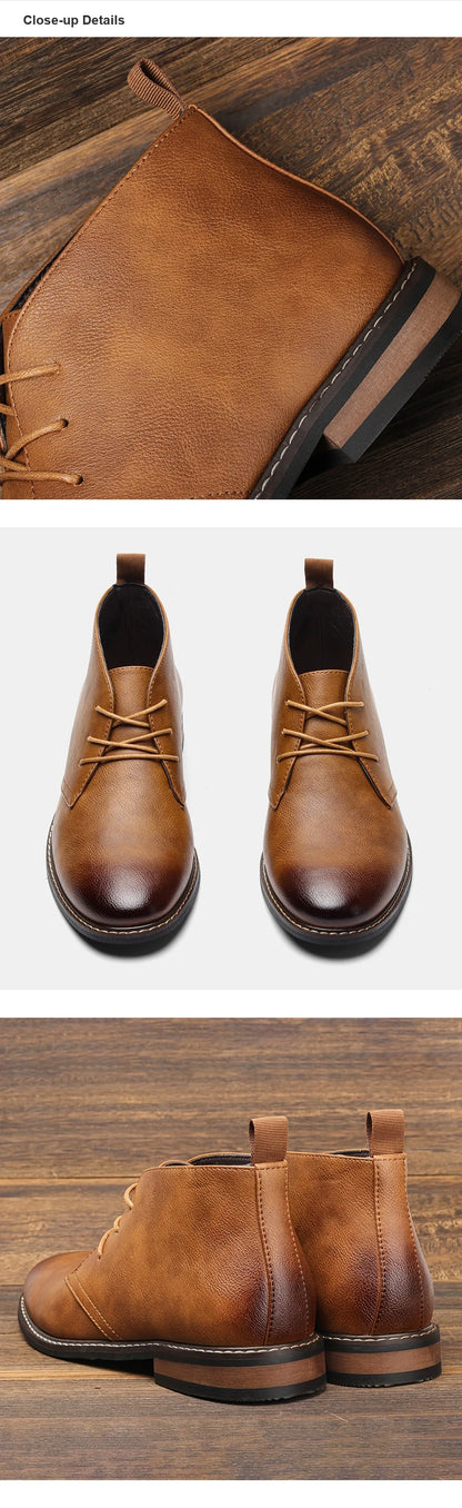 Retro Men Ankle boots Brand Plus Size Desert Boots Comfortable Leather Boots For Men