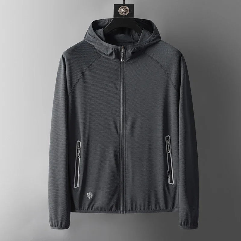 UPF50+ Summer UV Protection Hoodie Unisex Skin Coat Breathable Ice Silk Outdoor Sports Couple's Beach Street Lightweight Jacket