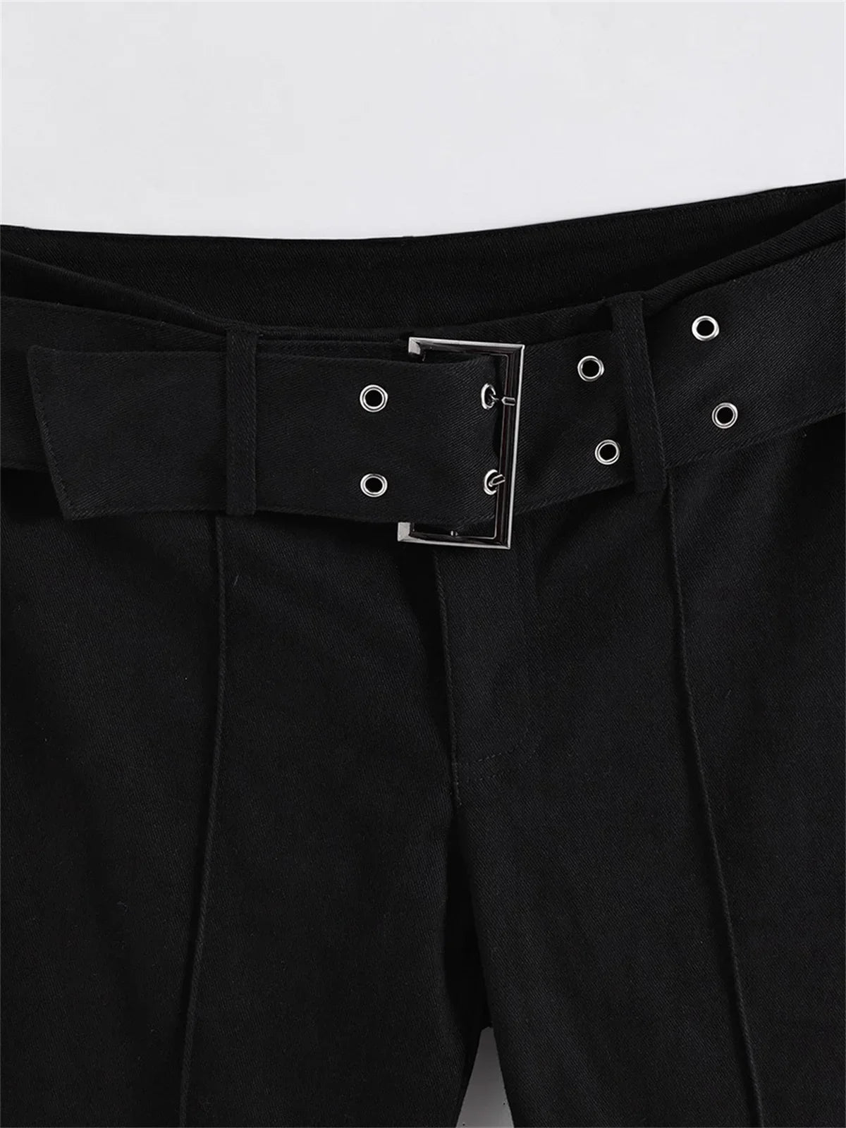 Women's Black Jeans Flare Pants Y2k Retro Emo 2000s Streetwear Fashion Trousers Harajuku Wide Yoga Pants 90s Aesthetic Clothes