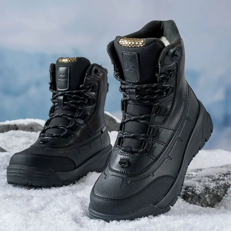 Men's Winter Boots 2026 New Snow Boots Thickened Warm Boots Waterproof Non-Slip Winter Shoes Thick Sole Cold-Proof Shoes
