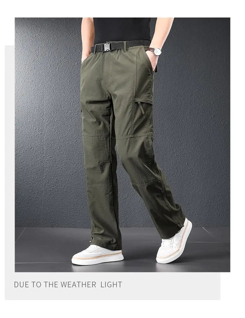 2026 New Hiking Pants Men Spring Summer Ice Silk Cooling Lightweight Outdoor Casual Pants for Men Quick Dry Fishing Travel Pants