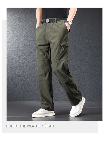2026 New Hiking Pants Men Spring Summer Ice Silk Cooling Lightweight Outdoor Casual Pants for Men Quick Dry Fishing Travel Pants