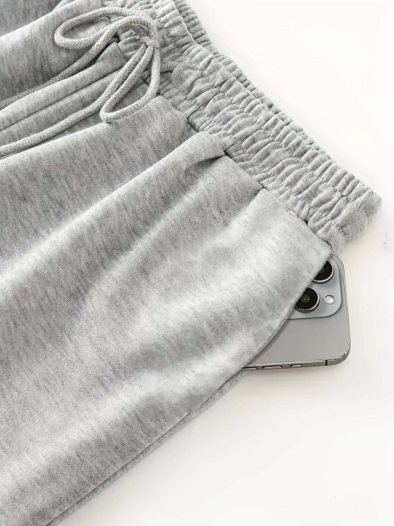 Women's Plus-size Street Style Casual Sweatpants with Cat Paw Print Autumn and Winter Fleece Loose Fit Streetwear Oversized