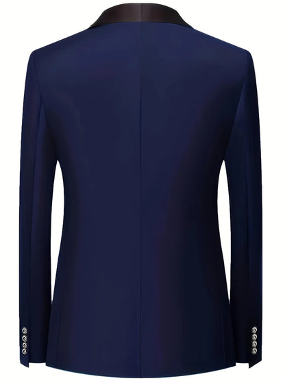 Men Formal Slim Fit Tuxedo Prom Suit Male Groom Wedding Blazers High Quality Groomsman Luxury Dress Business Banquet Party Suit