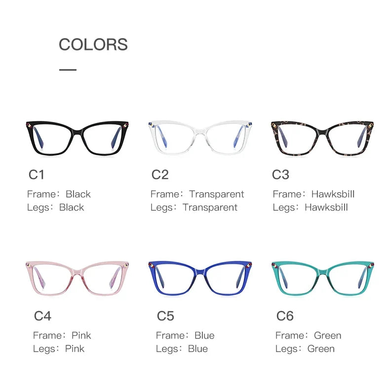 Usual Cat Eye Myopia Prescription Glasses Hyperopia Women Reading CR39 Anti Blue Light Optical Eyeglasses Frame PFD2127