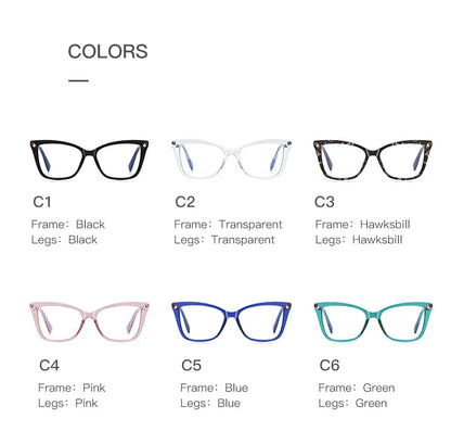 Usual Cat Eye Myopia Prescription Glasses Hyperopia Women Reading CR39 Anti Blue Light Optical Eyeglasses Frame PFD2127