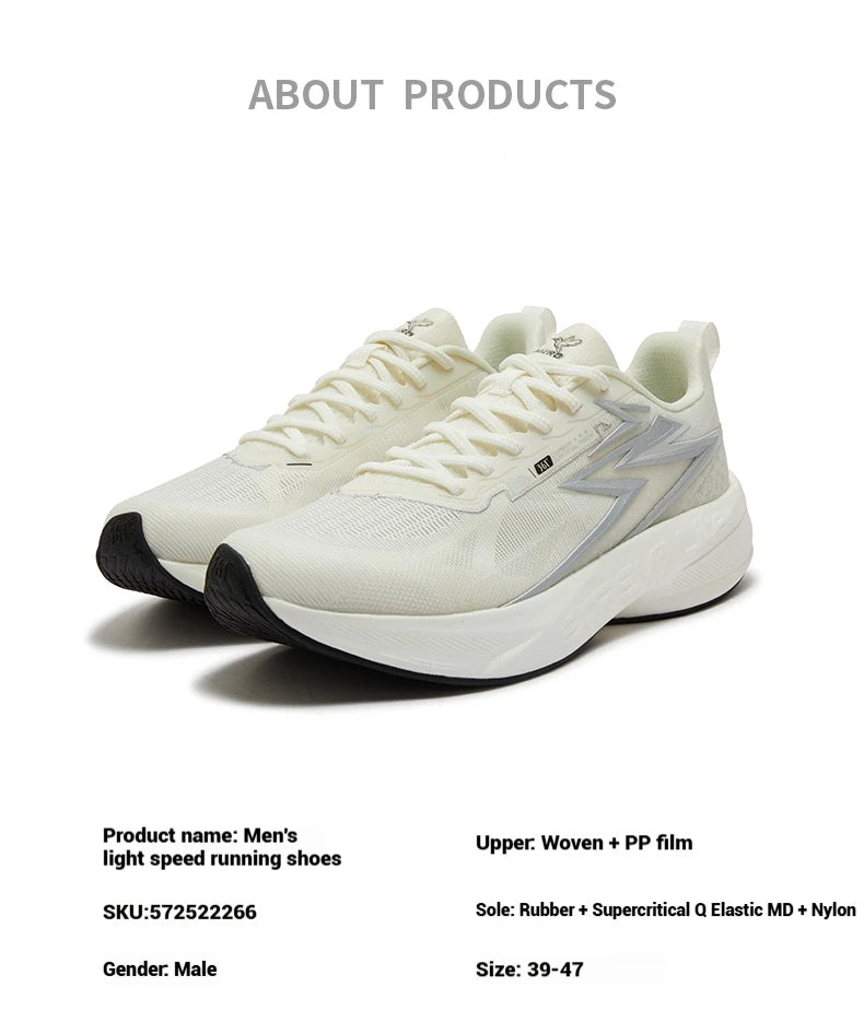 Spire Wind ET Men Running Shoes Cushioning Rebound Comfort Track Technology Shock-Absorbing Mesh Sneakers 572522266