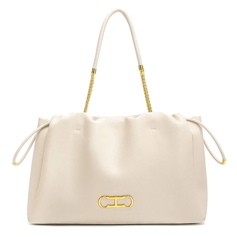 Fashion Classic Luxury Design Women's New Shoulder Bag Commuter Large Capacity Drawstring Design Bag