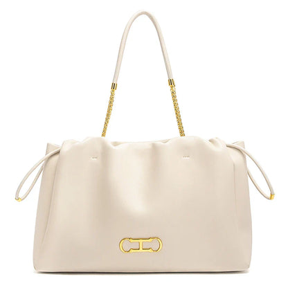 Fashion Classic Luxury Design Women's New Shoulder Bag Commuter Large Capacity Drawstring Design Bag