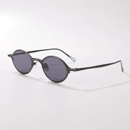 New Top Quality Titanium Summer Women Versatile Oval Sunglasses Outdoor Fashion Beach Driving Sunscreen UV400 Men Sun Glasses