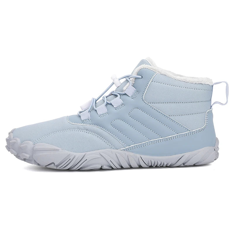 Winter Warm Running Barefoot Shoes Women Men Rubber Camping Sneakers Waterproof Non-Slip Breathable for Outdoor Walking