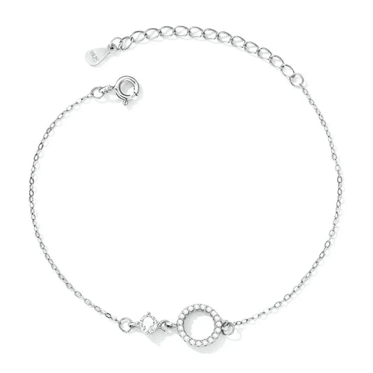 Authentique Bracelet Simple en Argent Sterling 925 pour Femme, Bracelet Basique, Bijoux Fins, Cadeau de Mariage