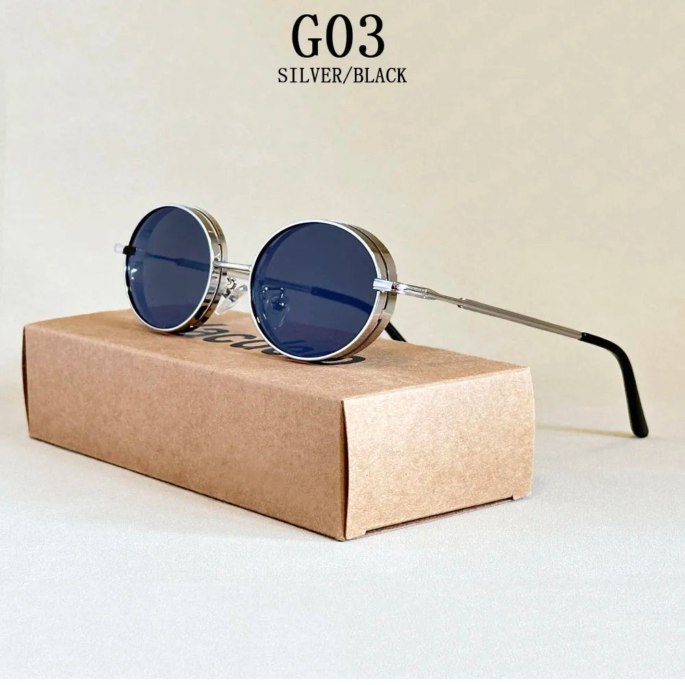 2025 Oval Sunglasses Women Trendy Retro Vintage Steampunk Sunglass Men Fashion Glasses Lentes De Sol Mujer Lunette Soleil Femme