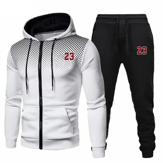 Men's Hooded Tracksuit Casual Hot Sale Single Piece Sports Zipper Sweatshirts and Sweatpants Comfort Outdoor Jogging Sport Daily