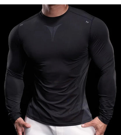 Autumn Sports Gym Fitness Clothes Tights Long-sleeved Running Training Bottoming Tops Long-sleeved T-shirts High Elasticity