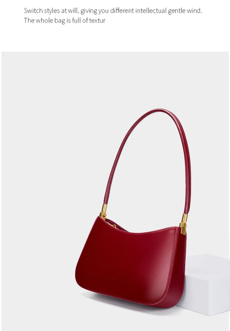 Female shoulder bag genuine cow leather bag handbags women luxury women minimalism bag for ladies crossbody bag