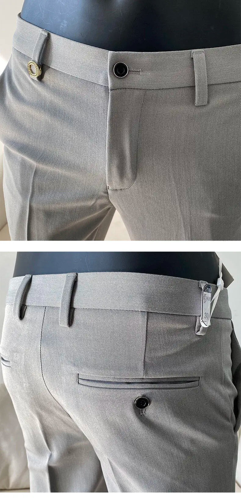 Men Suit Pant 2025 Autumn Solid Elastic Waist Dress Pants Calça Masculina Men Slim Business Office Social Ankle Length Trousers