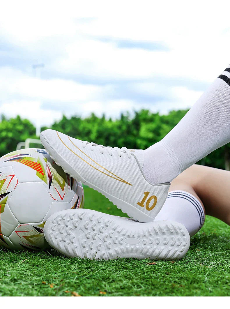 Low Top Soccer Cleats Men Football Boots TF AG Boys Turf Indoor Training Shoes Breathable Lightweight Comfortable Sport Sneakers