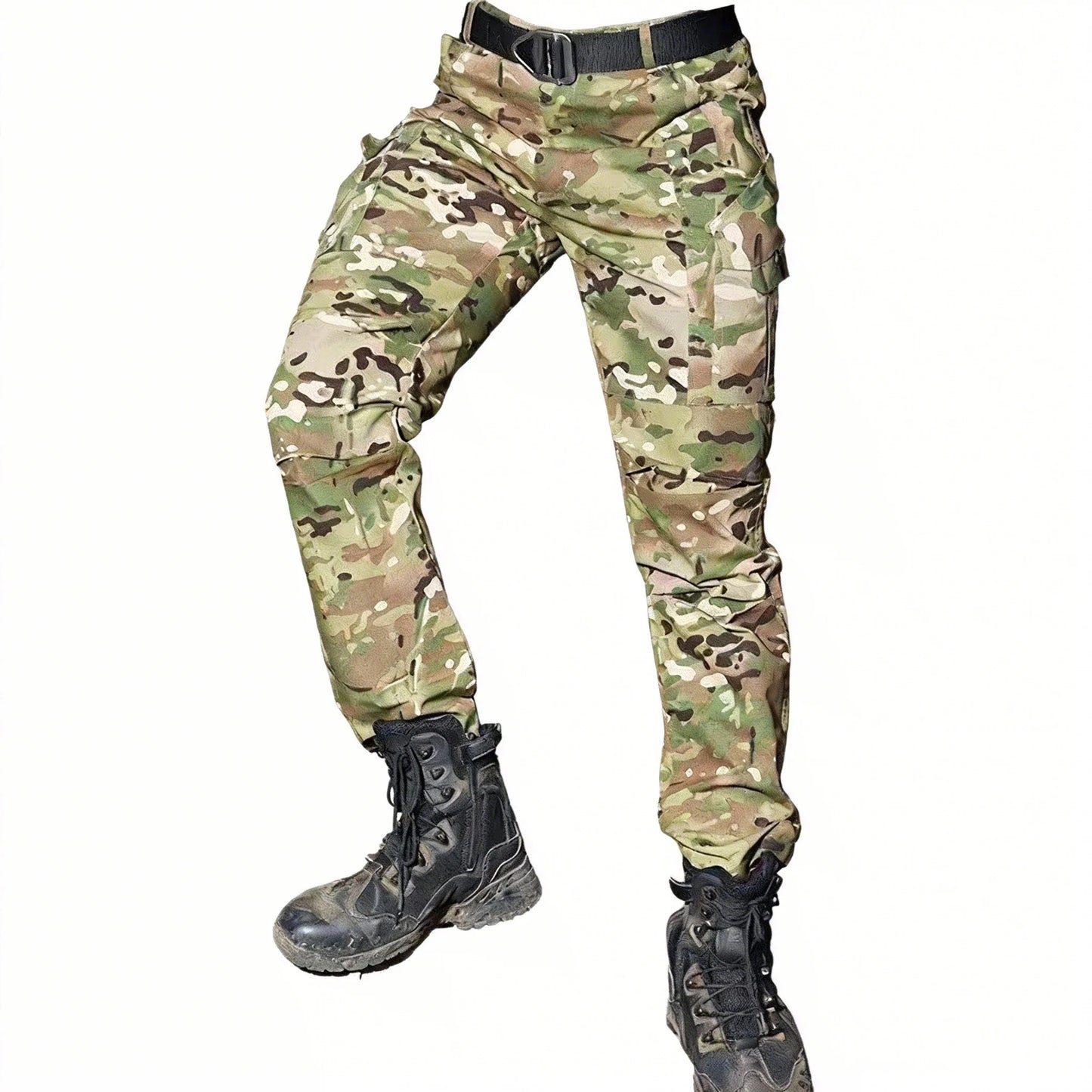 Men's Waterproof Tactical Pants Military Camouflage Combat Hiking Pants Outdoor Casual Multi Pocket Waterproof Work Pants