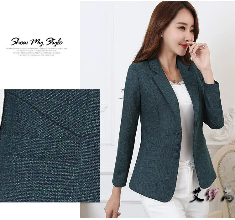 Fashion Women Blazers Jackets Work Office Lady Suit 2025 Slim Single Breasted Business Female Blazer Coats Formal Veste Femme