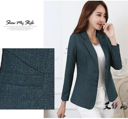 Fashion Women Blazers Jackets Work Office Lady Suit 2025 Slim Single Breasted Business Female Blazer Coats Formal Veste Femme