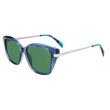 Women's Sunglasses UV400 Cat Eye Acetate Metal Big Size Trendy