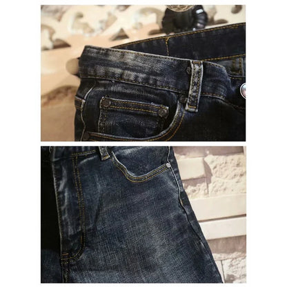 2025 Mens Summer Stretch Denim Shorts Casual Slim Fit Five Inch Beach Pants Lightweight Korean Fashion Hip Hop Cool Jeans