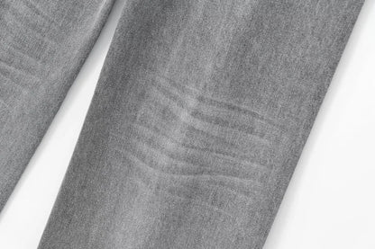 Wide-leg high-waisted jeans  women's classic everything with five pockets washed soft comfortable ultra-long jeans6045022