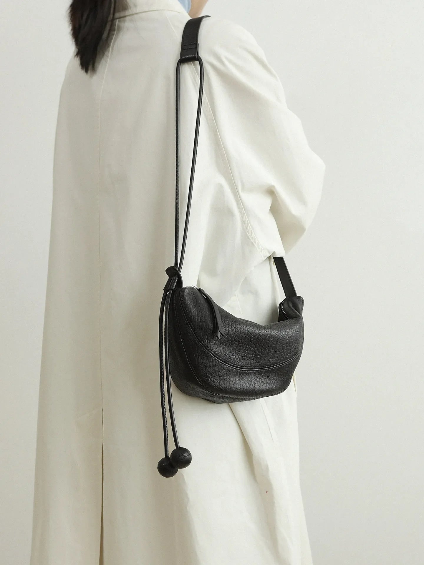 Genuine leather dumpling bag Shoulder Bag Handbag Women's Crossbody Bags Cowhide 2026 large capacity shell-shaped bag