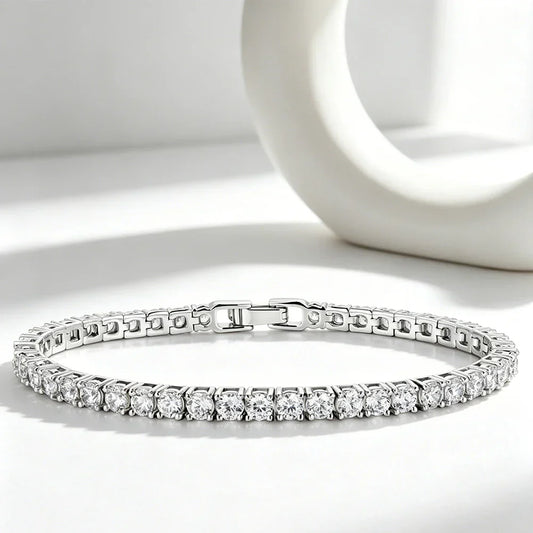  Bracelet de tennis 5A en zircon cubique pour femmes Bracelets étincelants en diamant pour le quotidien, les fêtes, bijoux de mode empilables, cadeau
