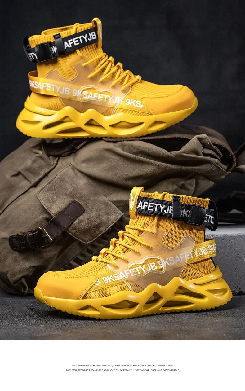 steel toe safety boots for men protective shoes industrial safety shoe woman light work shoes anti-puncture work safety sneakers