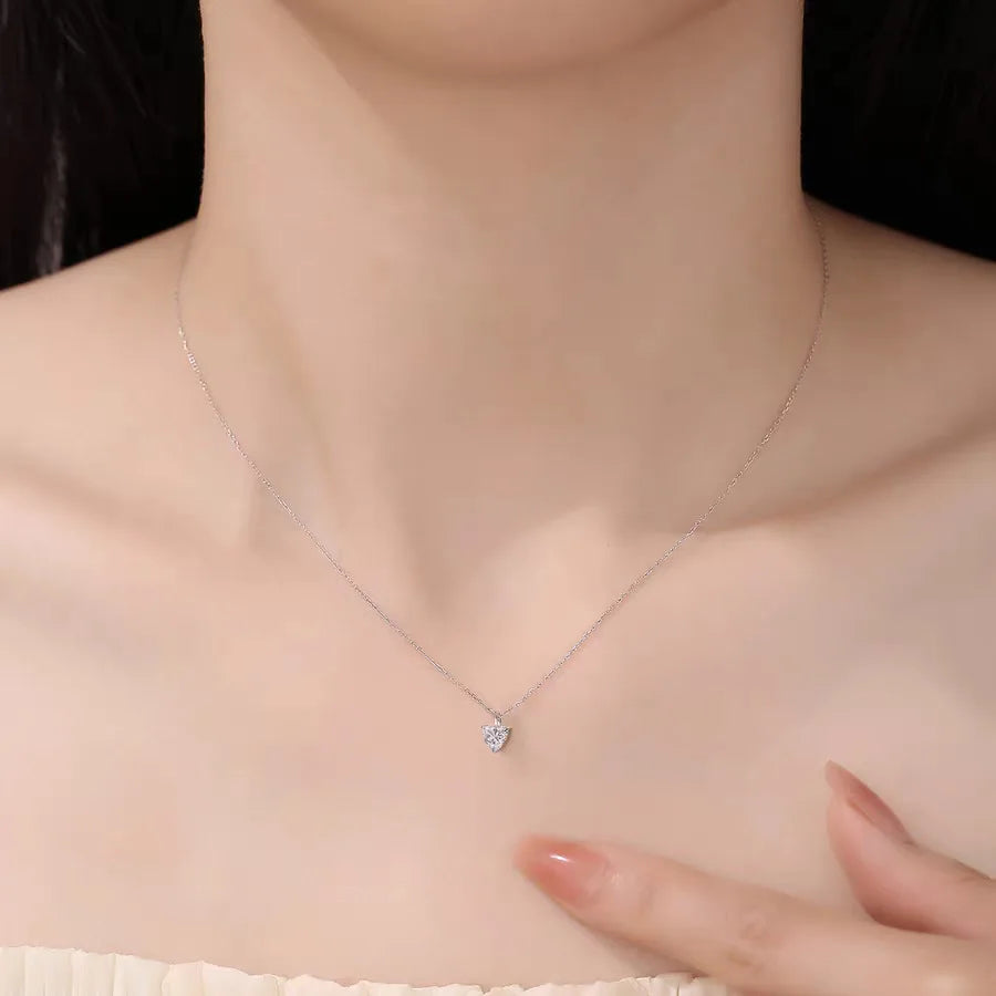 Classic Necklace Pendant For Women 925 Silver Jewelry Pear Cushion Asscher Princess Emerald Radiant Marquise Oval Heart Necklace