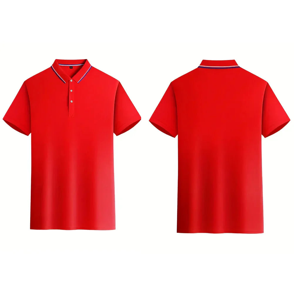 3pcs Men'S Polo Shirt Set Breathable Moisture-Wicking Wrinkle-Resistant & Quick-Dry Business Classic Style Men's Christmas Gifts