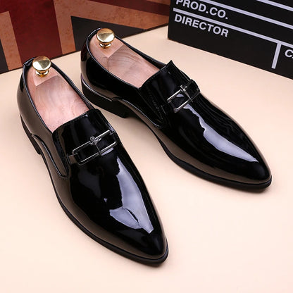 Men's Business Shoes Summer Light Soft Leather Shoes Loafers Slip on Comfortable Dress Shoes for Men Casual Boat Driving Shoe
