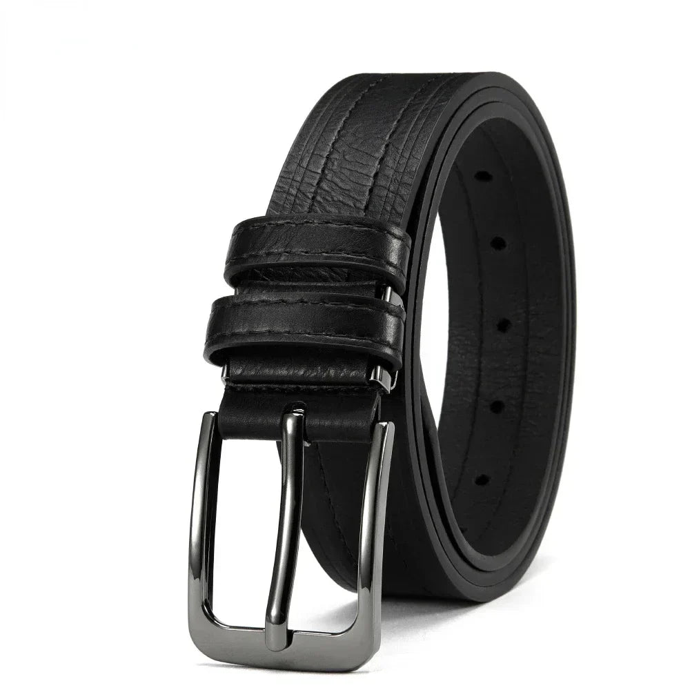 Men's Leather Fashion Classic Belt Metal Pin Buckle Casual Men's PU Leather Alloy Pin Square Buckle Belt Business Belts