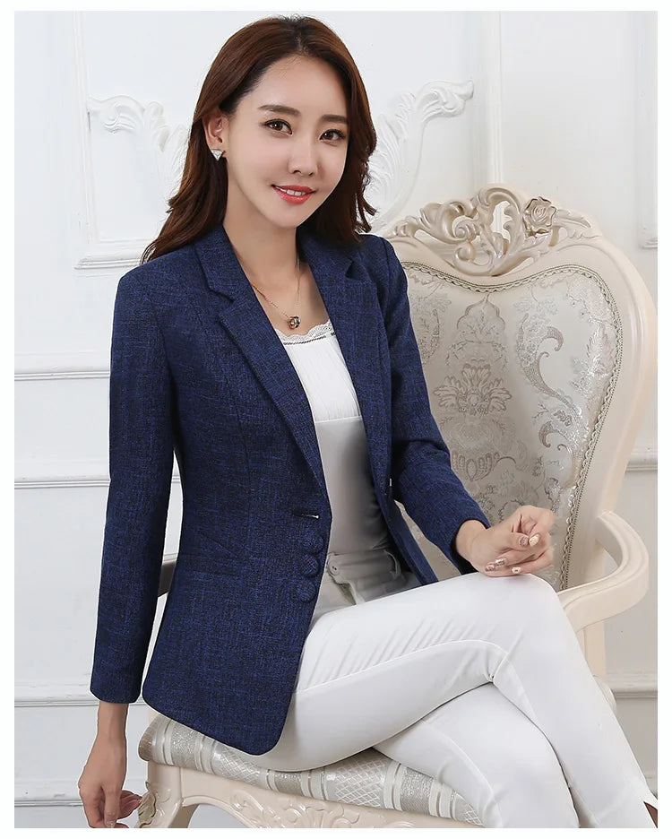 Fashion Women Blazers Jackets Work Office Lady Suit 2025 Slim Single Breasted Business Female Blazer Coats Formal Veste Femme
