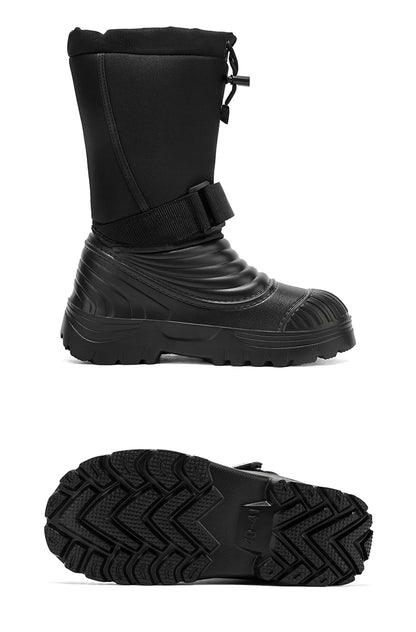 Men's New Snow Boots for Autumn and Winter, Fleece-Lined and Thickened, Cold-Proof, Outdoor Warm, Waterproof, Anti-Skiing, Hiking Boots