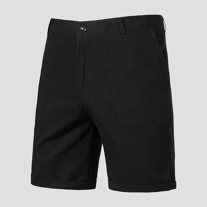 Men Casual Cotton Shorts Golf Dress Shorts Light Weight Sports Casual Knee Shorts Men's Bermuda