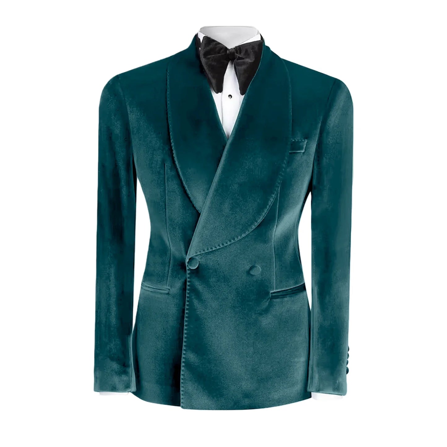 Vintage Velvet Wedding Tuxedos Jacket Double Breasted Men Blazers Suit Peaked Lapel Groom Wear Party Sport Coats Customized