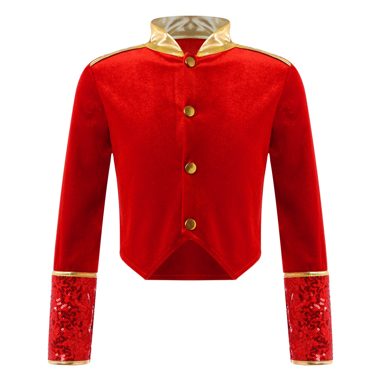 Kids Girls Boys Drum Major Costume Marching Band Uniform Ringleader Drummer Halloween Cosplay Performance Prince Costume