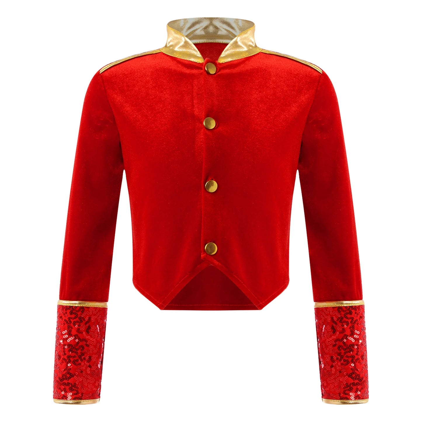Kids Girls Boys Drum Major Costume Marching Band Uniform Ringleader Drummer Halloween Cosplay Performance Prince Costume