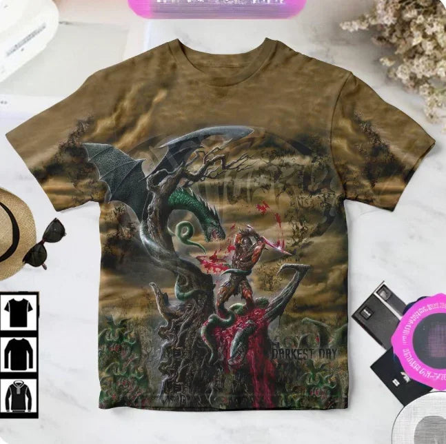 Classic Rock Obituary Album 3D Print T-shirt Summer Unisex Streetwear Men Women Hip Hop Trend Short Sleeve Tee Oversized Y2k Top