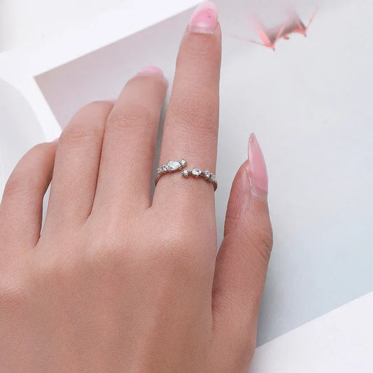 New 925 Sterling Silver Minimalist Clear Zirconia Stackable Ring For Women Anniversary Wedding Band Simple Fine Jewelry