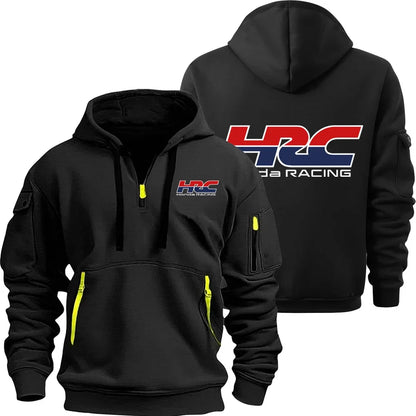 HRC Logo Racing Team Men's Half-zip Hoodie Spring and Autumn Men's Sweatshirt 2025 Sports Men's Pullover Clothes