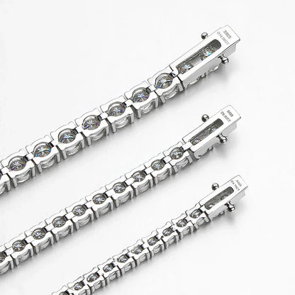 3mm 4mm 5mm Moissanite Tennis Bracelet For Women Man Gift S925 Sterling Silver Plated 18K Moissanite Hand Chain Jewelry