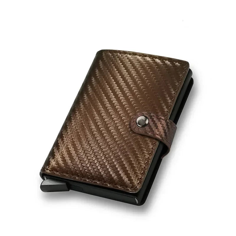 Carbon Fiber Credit Card Holder Wallet Money Bag Luxury Men Rfid Smart Metal Cardholder Case Slim Minimalist Wallet for Men