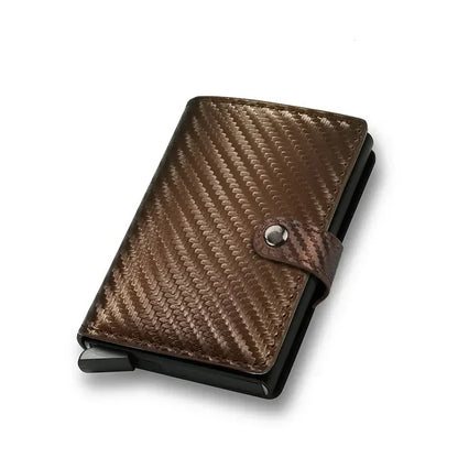 Carbon Fiber Credit Card Holder Wallet Money Bag Luxury Men Rfid Smart Metal Cardholder Case Slim Minimalist Wallet for Men