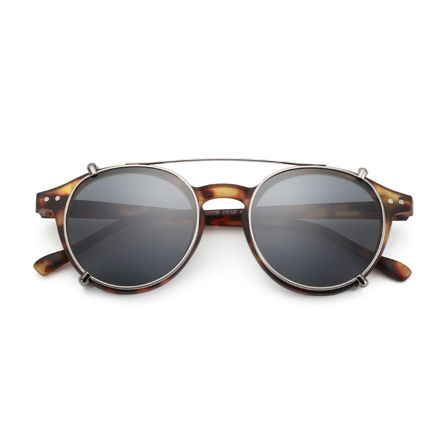 Steampunk Style Clip On Sunglasses for Men Women Anti Blue Light Glasses+Polarized Clip Fashion/Retro Computer Eyewear