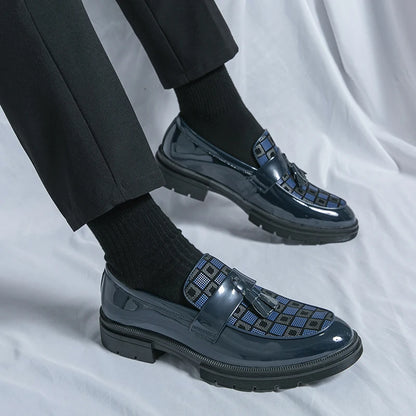 Leather Men Casual Black Tassel Loafers Handmade Soft Leisure Shoes Breathable Slip-On Comfortable for Drive Footwear Moccasins